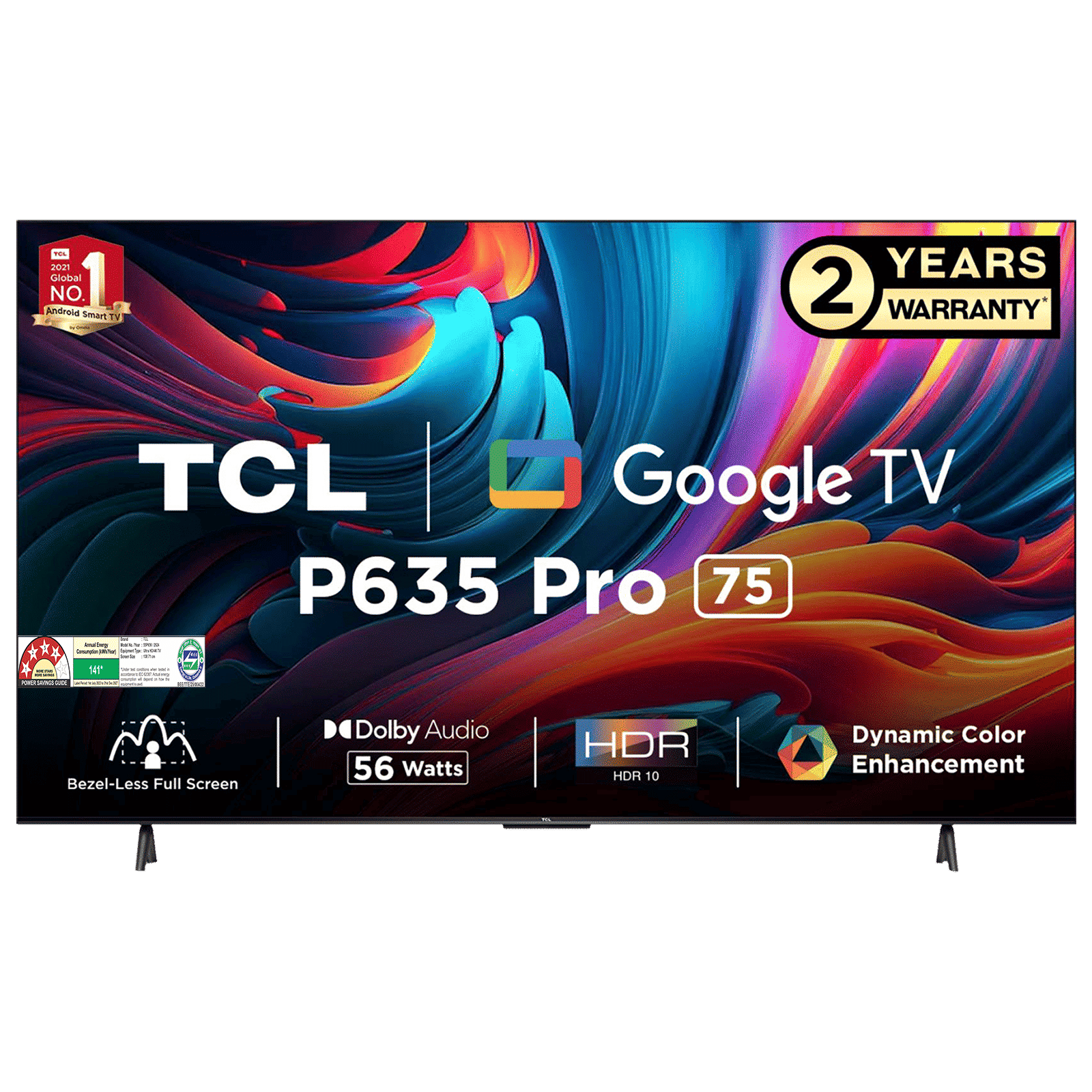 テレビ TCL 75V 4K Google TV 75P635 TCL 75P635 75